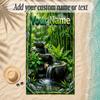 Forest Theme Soft Beach Towel Personalized Custom Name Text Towel Portable for Beach Pool Travel