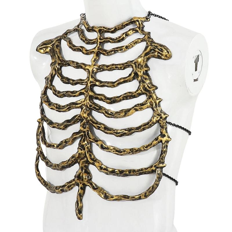 Scheletro di Plastica Realistico Costume Accessori Per Feste di Halloween e Spettacoli Teatrali Con Design Dettagliato