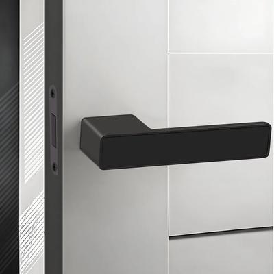 New Minimalist Magnetic Door Lock Zinc Alloy One-word Handle Silent Door Lock Keyhole Ecological Door Lock For Bedroom Study