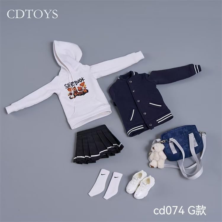 Toys & Hobbies [TOYBARJAPAN] 16 Scale Action Figure Compatible with TBLeague Body Cdtoys Cd074 Beautiful Woman Baseball Uniform Hooded Sweatshirt
