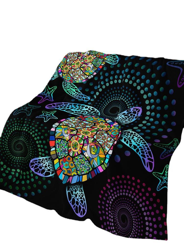 Flannel Blanket Sea Animals Turtle Blanket Crystal Fleece Blanket Spring And Autumn