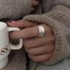 Adjustable Geometric Twist Texture Ring - Trendy Women's Wide Band for Index Finger