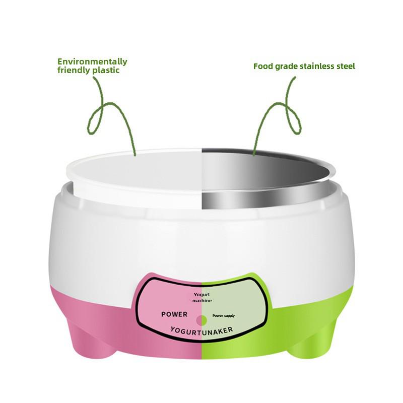 Intelligent Mini Yogurt Maker: Automatic Stainless Steel Liner for Home Use