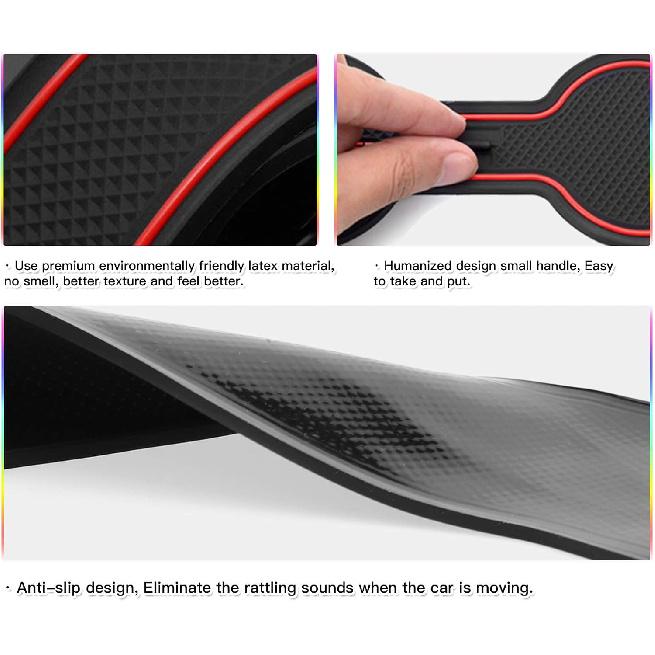 SKTU For -2024 2025 2026 Chevy Trailblazer Door Slot Mat 2024 2025 2026 Chevy Trailblazer Accessories Non-Slip Interior Door Groove Gate Pad Fit Door