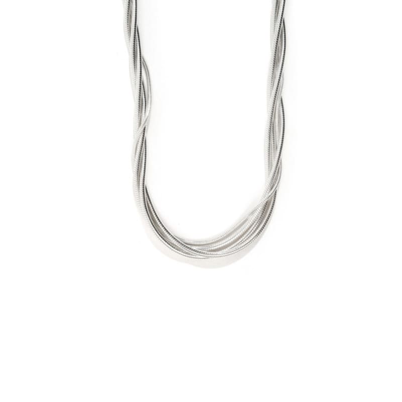 

SEWNSWEN SILVER LAYERED SILK SNAKE NECKLACE ORDER MADE