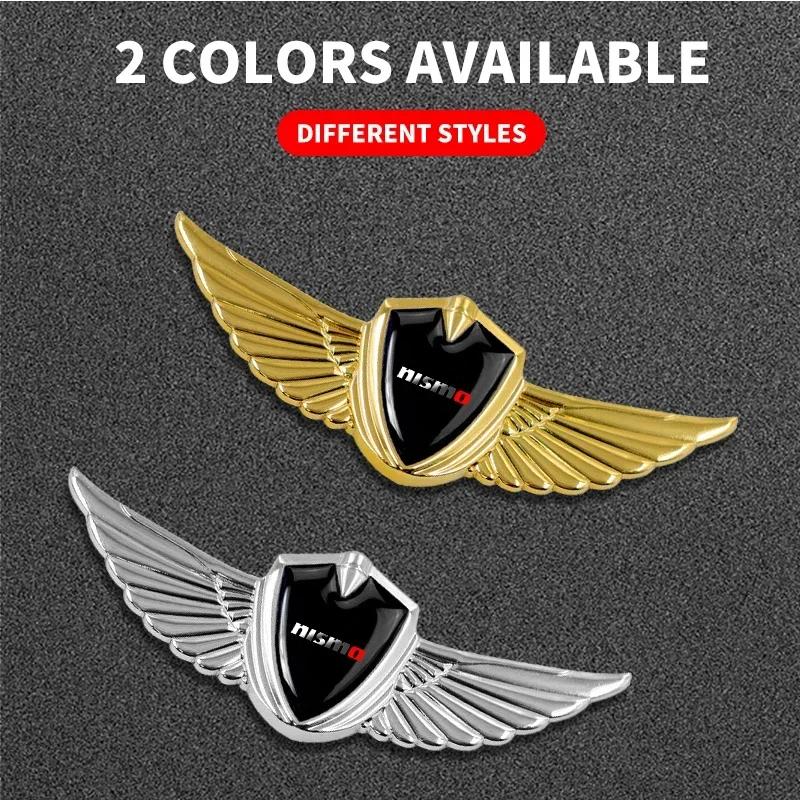 1Pcs Metal Car 3D Eagle Angel Wings Logo Trunk Fender Sticker For Nissan Nismo Note Armada Pulsar Pathfinder X-Trail Qashqai