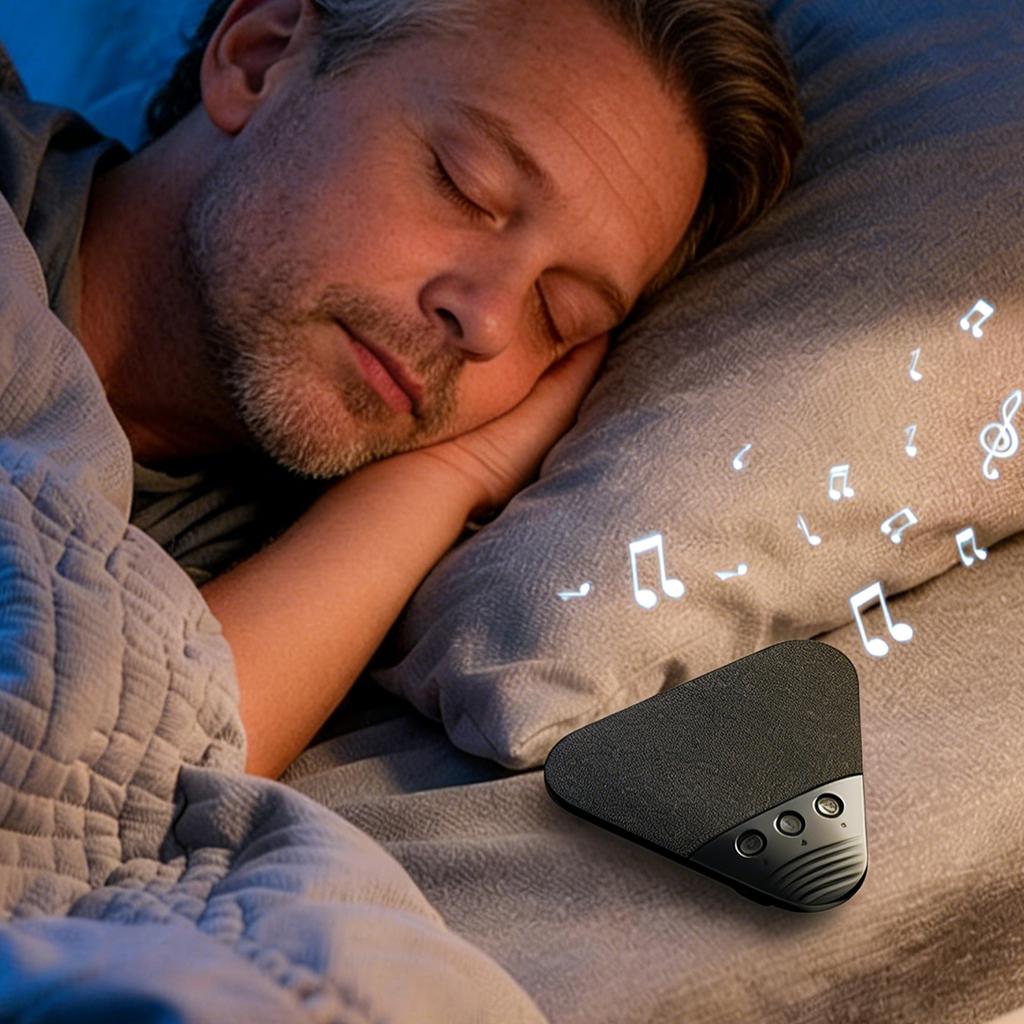 BT Pillow Speaker for Sleeping with White Noise Timer Mini Portable Under Pillow Speaker for Side Sleeper Adult