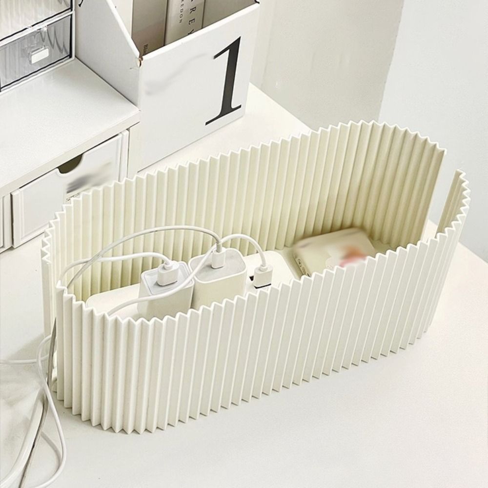 Portable Power Line Storage Case Plastic Wire Storage Box Data Line Socket Storage Box  Home