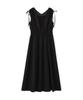 BODY Shoulder Ribbon Gathered Dress [PROPOTION DRESSING] [Black/S]