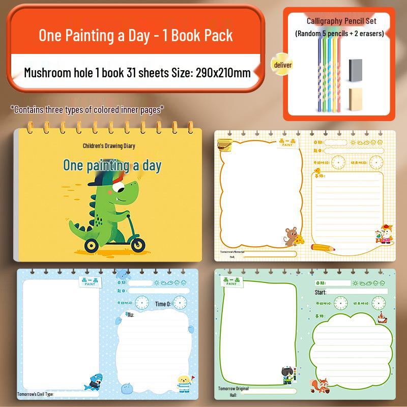 Kindergarten Drawing Diary: Picture-Based Writing Book for Primary Students