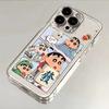 Crayon Shin-chan Clear Phone Case, Cute Cartoon Shockproof Protective Cover