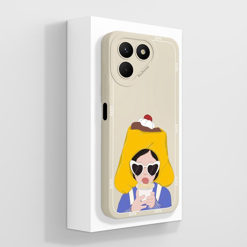 For Tecno Pova 7 6 5 4 Pro Pop 8 9 10 10C Flying Astronaut Phone Cases Camera Protection Liquid Silicone Shockproof Back Covers Shell For Tecno Casing