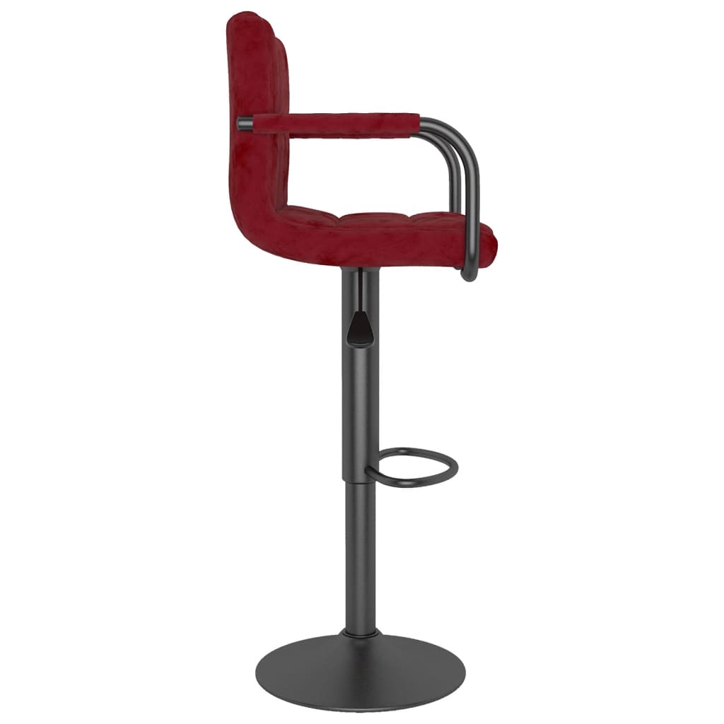 Bar Stool Wine Red Velvet