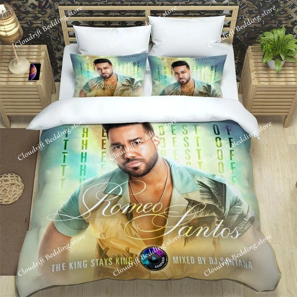 Bettwäsche-Sets mit Motiven des lateinamerikanischen Sängers Romeo Santos: Exquisites Bettwaren-Set, Bettbezug-Set, Bettdecken-Set, luxuriöses Geburtstagsgeschenk