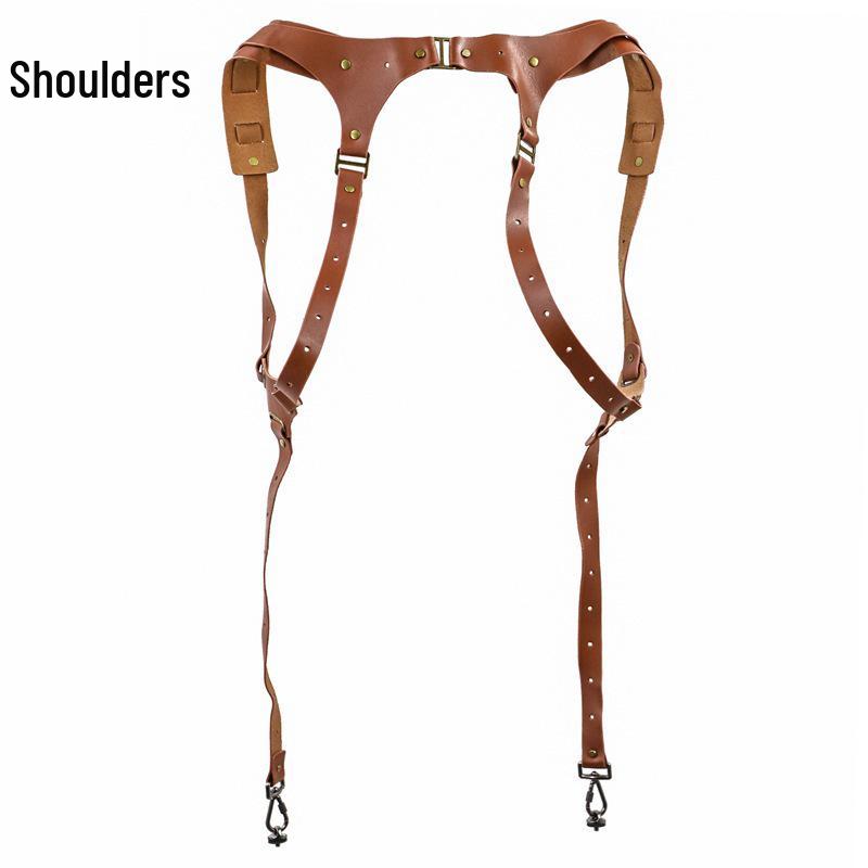 Verstellbarer Anti-Drop Rindsleder Kamera Schultergurt