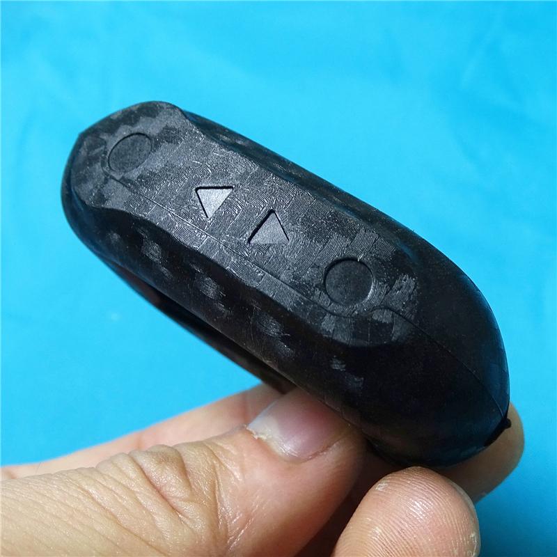 For Sta Rline B92 B93 B94 B62 B64 1 Pcs Carbon Fiber Silicone Car Key Case Russian 2-Way Car Alarm LCD Remote Control Cover Bag