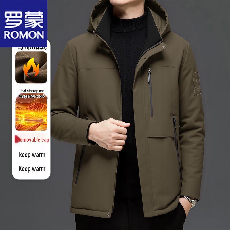 

ROMON Men s Winter Detachable Hood Padded Jacket 3XL