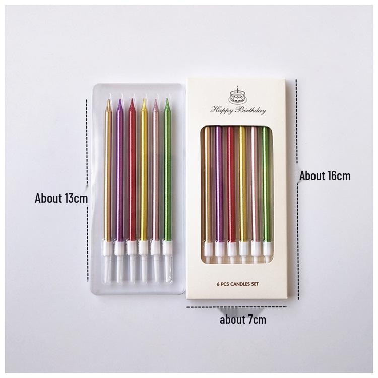 Elegant Long Stick Smokeless Candles for Cake and Wedding Decor