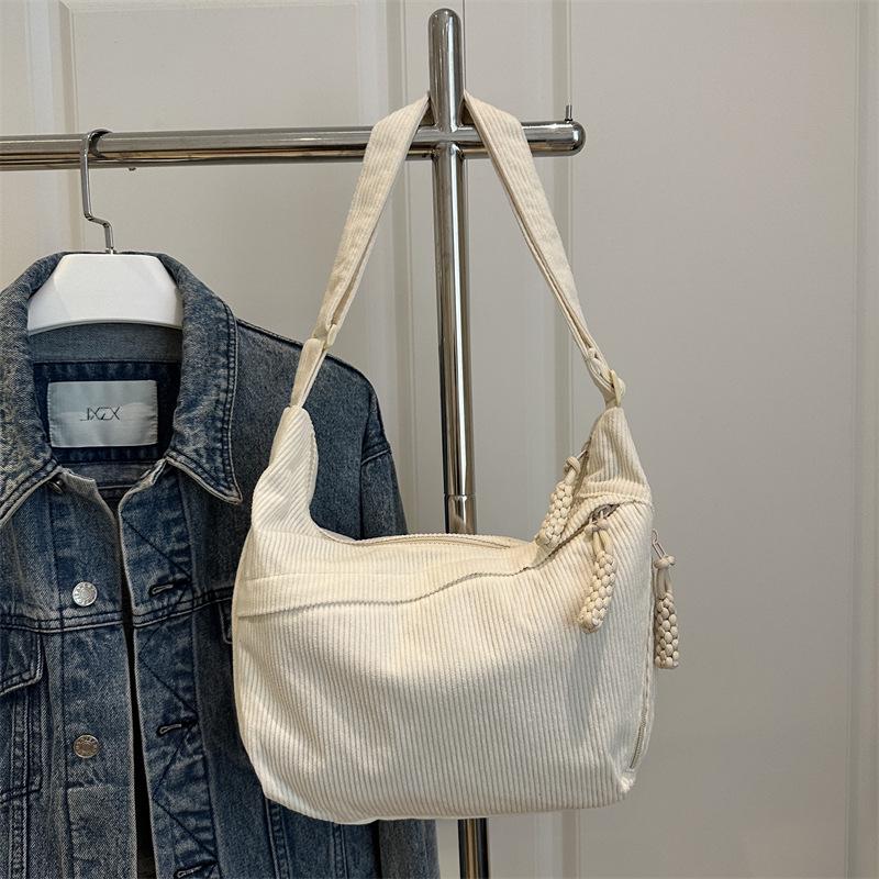 

Women s Trendy Autumn 2025 Corduroy Shoulder Bag - Large Capacity Crossbody for Versatile, Casual Commutes