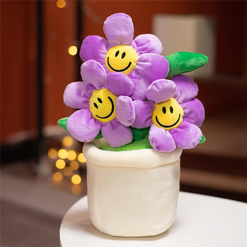 Decoration Plush Sunflower Toy Home Decoration Waist Support Plant Doll Pot