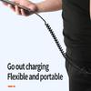 Coiled USB C To USB C Cable Flexible Length PD60W Fast Charging Data Transfer For Phone Tablets Power Cord Data Line