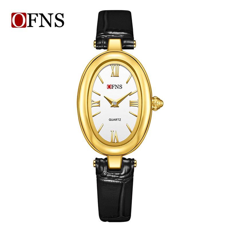 OFNS Women's Vintage Oval Waterproof Quartz Watch - French Minimalist Fashion Hot Seller