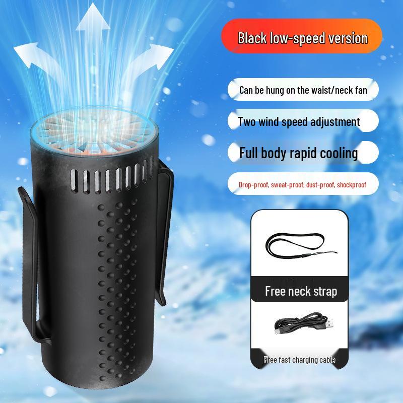 

«Портативный перезаряжаемый поясной вентилятор»: Мощное охлаждение для кемпинга и строительства X1 Classic Black