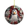 Christmas Pendant Santa Claus Elk Snowman Charm 2D Christmas Hanging Ornament with Lanyard Design Elk Window Decor