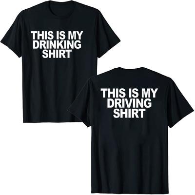 This Is My Drinking Shirt and Driving Shirts Funny Quotes TShirt Letters Printed Sayings Graphic Tee Tops Short Sleeve Blouses