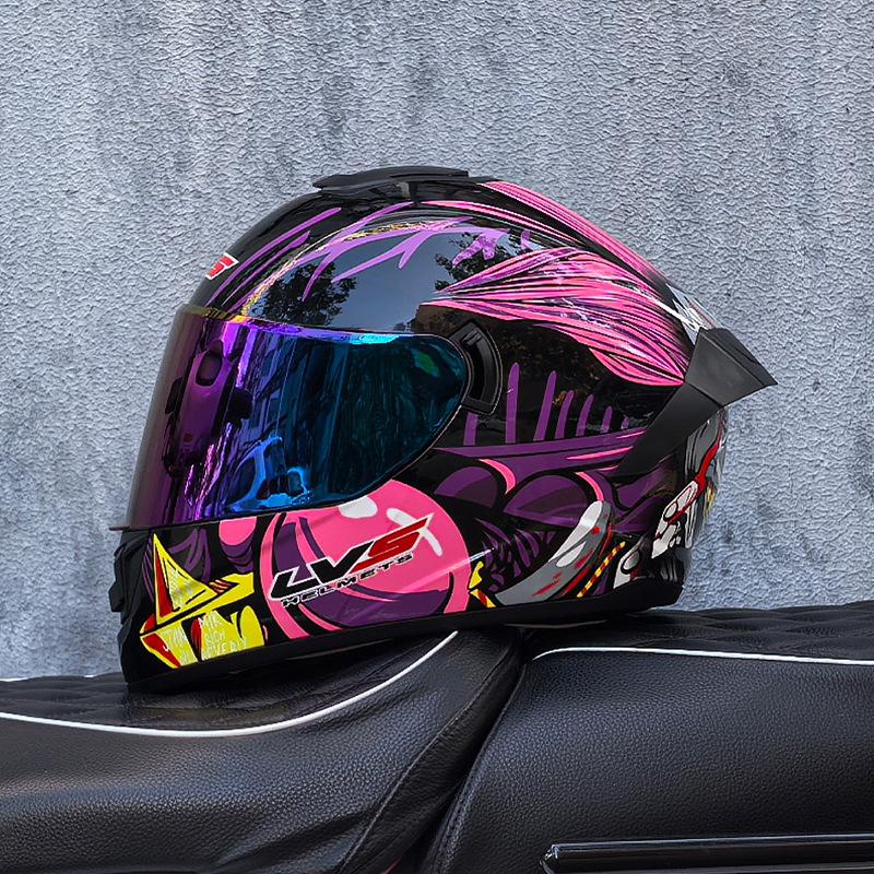 Imitation Street Car Helmet Men's Motorcycle 3C Electric Vehicle Full Helmet Autumn and Winter Knight Double Mirror Riding