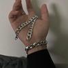 Men's Punk Cuban Bracelet, Cold Steel Korean Style, Wide Hip-Hop Chain Jewelry