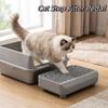 Splash-proof Pet Pedal Step Stool Non Slip Cat Litter Ramp Practical Cat Litter Box Step  for Cats