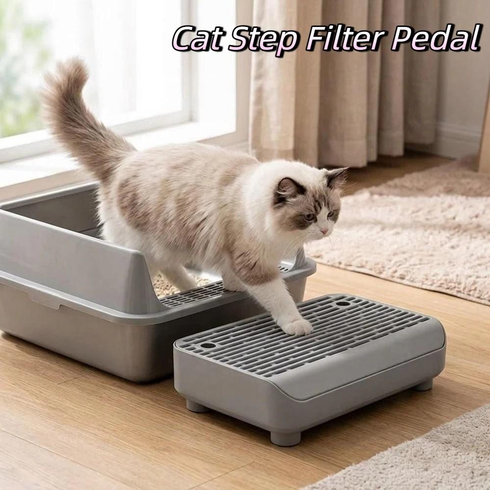 Splash-proof Pet Pedal Step Stool Non Slip Cat Litter Ramp Practical Cat Litter Box Step  for Cats