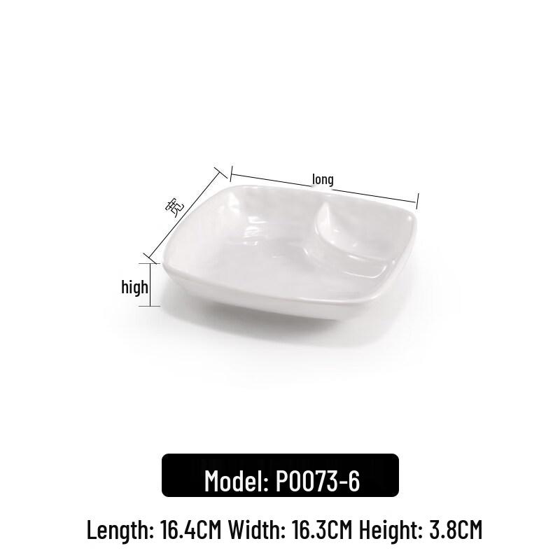 Yipan Japanese Style Melamine Divided Snack Plates - Set of 5