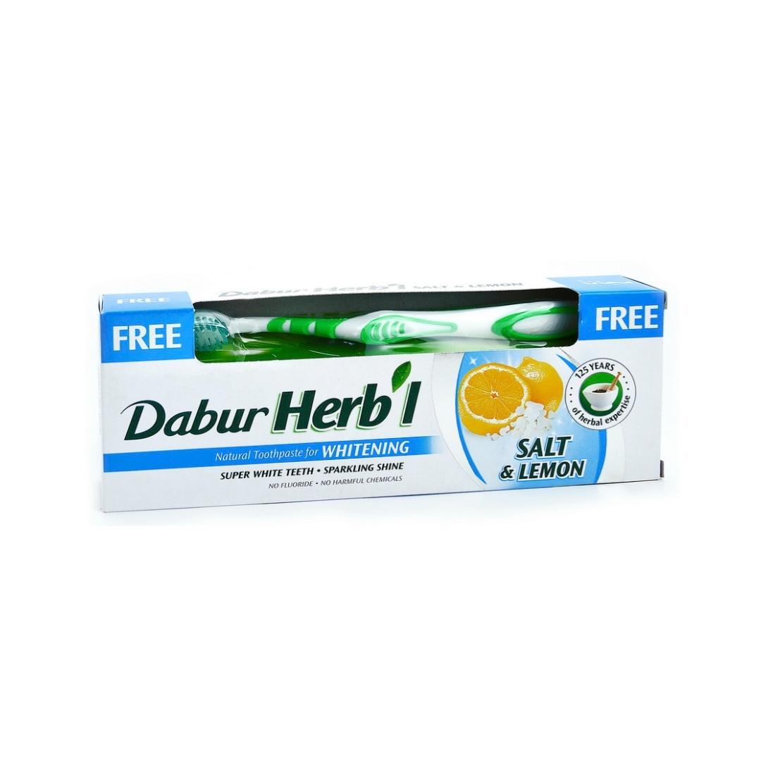 

Зубна паста Відбілююча сіль з лимоном HERB`L + зубна щітка 1 pcs