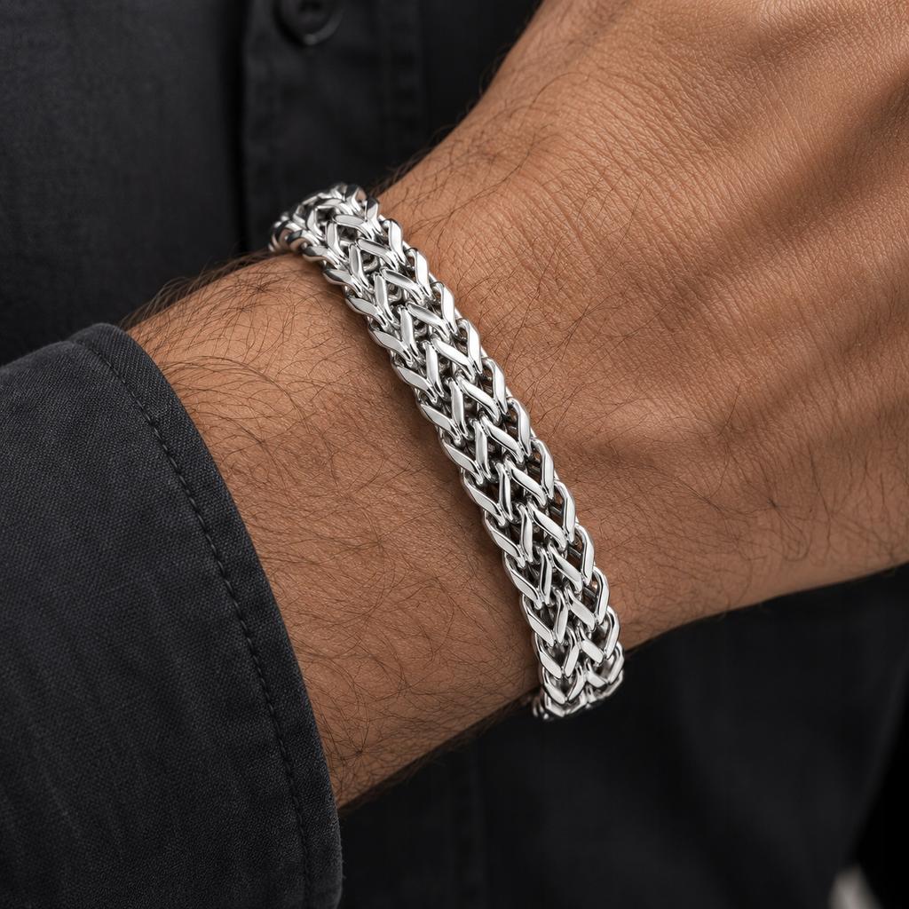 THICK Silver Men' Bracelet Gift For Men
