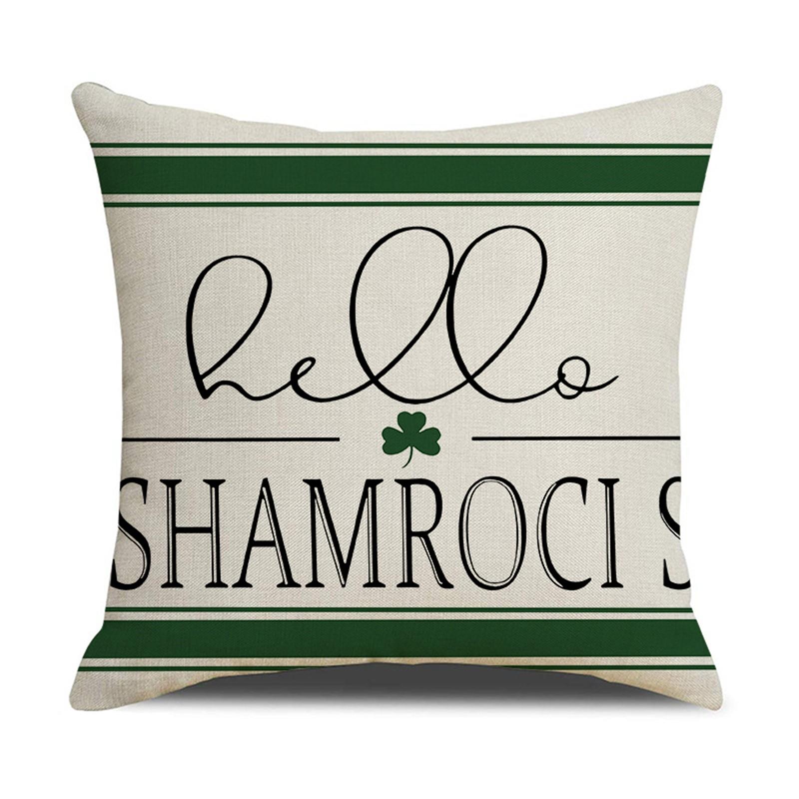 

улица. Чехол на подушку из хлопка и льна ко Дню Святого Патрика, наволочка для дивана, домашний декор, 18 дюймов One Size