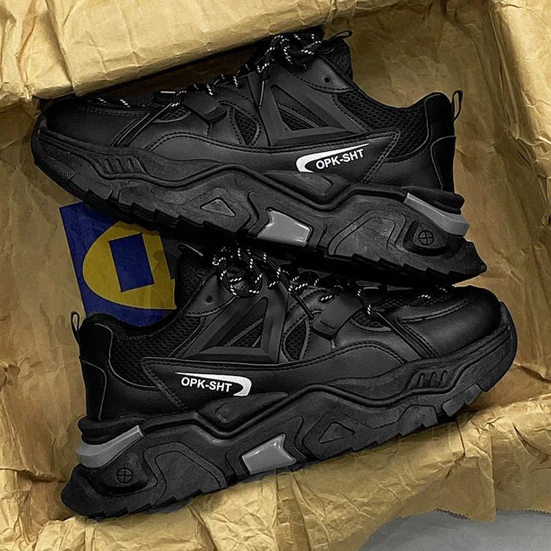 Fashion Men's Breathable Thick Soled Casual Mesh Sneakers Outdoor Running Shoes Summer New Tennis Men Soft Soles Comfort Male Sneakers