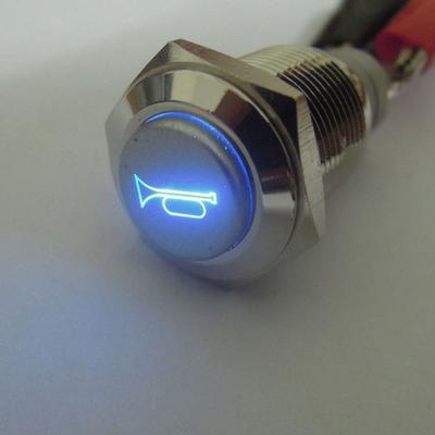 Étanche 12V électronique métal aluminium 16mm bouton poussoir interrupteur momentané alimentation LED loquet de voiture
