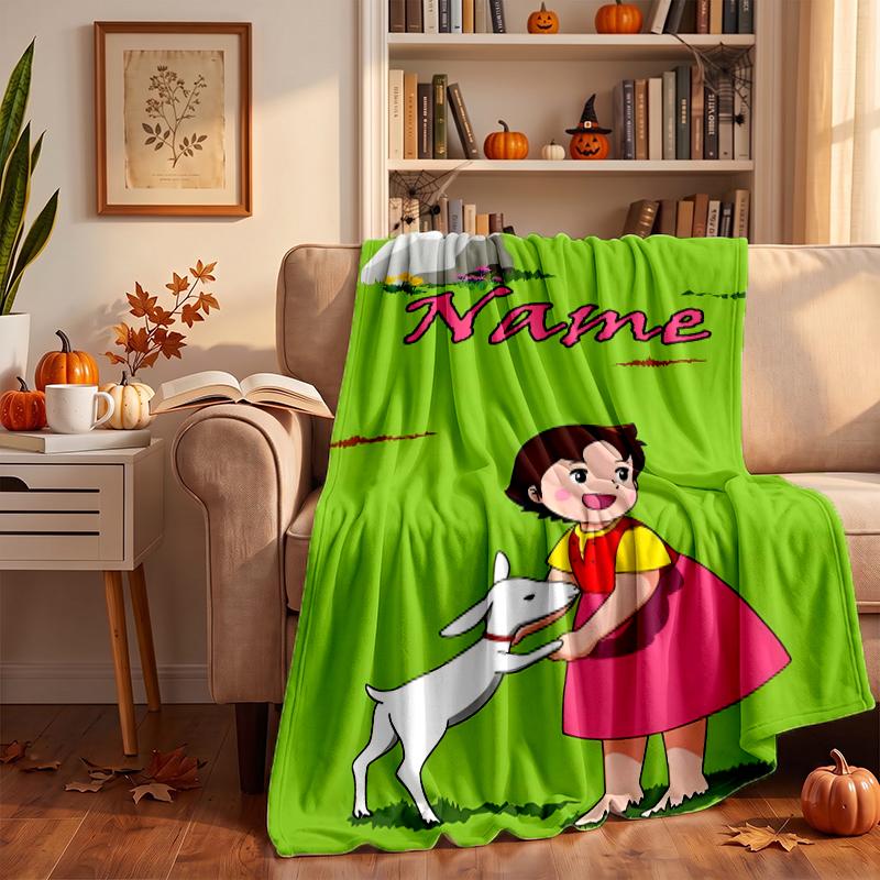 Coperte in Flanella Personalizzate Heidi Morbide Calde Accoglienti Plaid per Arredamento Casa Regali di Festa