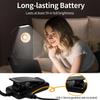 Wiederaufladbares LED-Buchlicht zum Lesen im Bett, augenschonend, 3 Farben, stufenlos dimmbar, leichtes Clip-on-Licht für Buchliebhaber