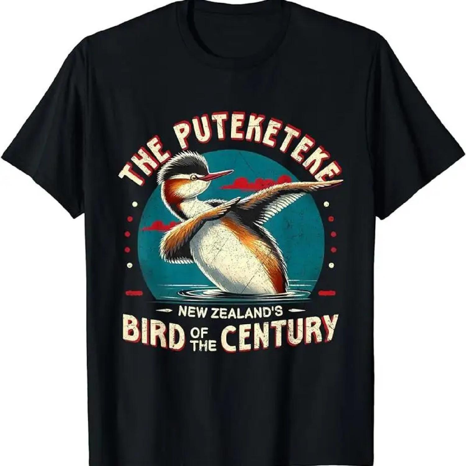 Retro Puteketeke New Zealand s Bird Of The Century Wildlife T Shirt S