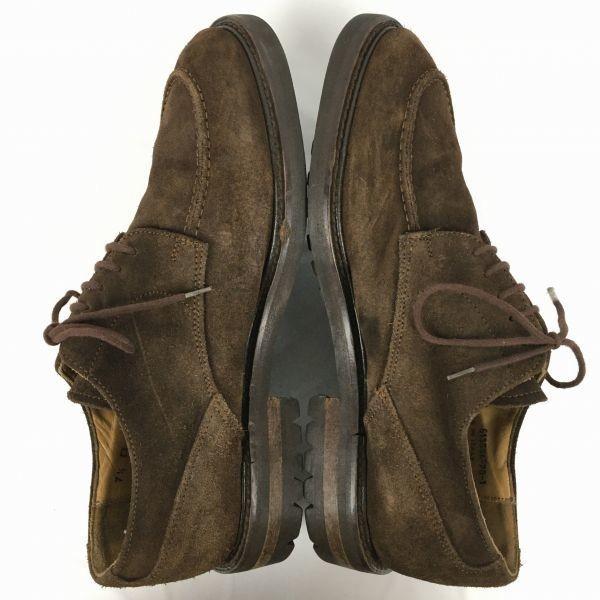 Vintage Made In Italy GAP Suede Leather U-Tip Shoes Dark Brown Size 7.5D 25.0-25.5 Men's(USED)