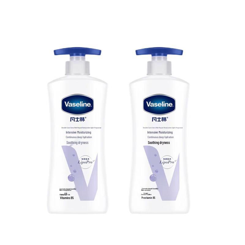 Vaseline Extra Rich Moisturizing Body Lotion Twin Pack, Fresh Scent