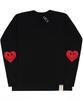 GRAVER [Unisex] Elbow Heart Smile Long Sleeve_Black