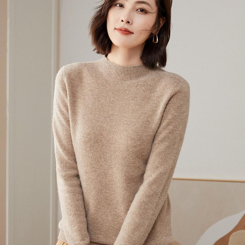 Women Sweater 100% Merino Wool MODERN NEW SAGA Winter Wool Pullover Turtleneck Autumn Jumper Female Knit Top