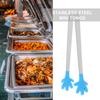 Mini Food Clip Tongs 5 Colors Stainless Steel Kitchen Gadget High Temperature Resistant Dishwasher Safe Ice Bucket Snack