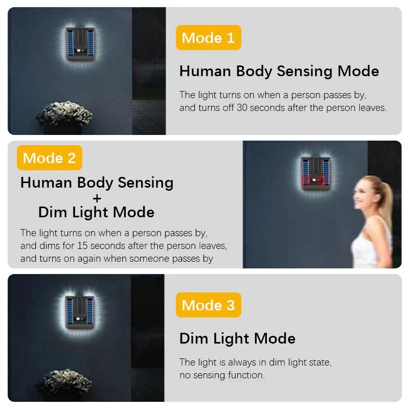 Smart Solar Motion Sensor Light, 120° Adjustable, Infrared Detection, 3 Modes, Weatherproof for Outdoor Garden Path