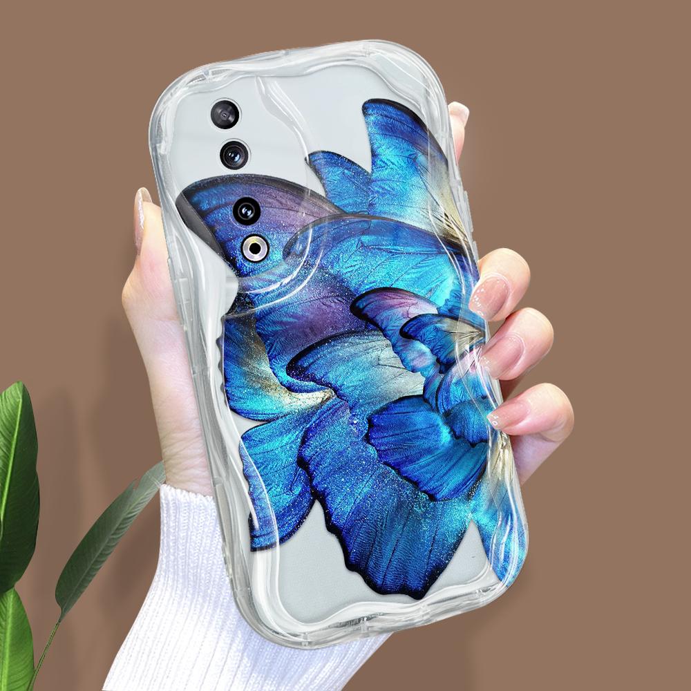 Cute Cartoon Pattern Cream Texture Casing Wavy Edge Soft Silicone Cover Phone Case for Huawei Honor Infinix Tecno iPhone