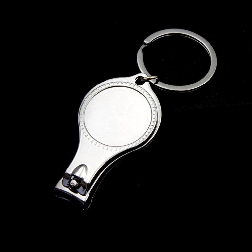Nail clipper keychain opener function car key holder
